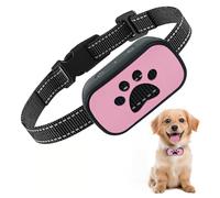 MeetBear Adjustable Anti-Bark Collar for Dog with Vibration & Beep Modes, 7 Sensitivity Levels, Smart Sound Detection, Comfortable Adjustable Strap for Medium Small Large Dogs(pink)