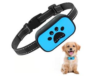 MeetBear Adjustable Anti-Bark Collar for Dog with Vibration & Beep Modes, 7 Sensitivity Levels, Smart Sound Detection, Comfortable Adjustable Strap for Small Medium Large Dogs(Blue)