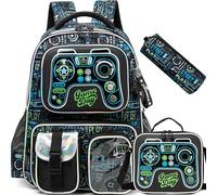 Meetbelify Backpacks for Girls Boys Cute School Backpacks for Elementary Students Ages 8-10 Kids Aesthetic Backpack Set, Boy 05, 16.5"x11.8"x7.8" inches, Modern, Minimalist, Or Custom