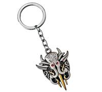 MEETCUTE Ghost Skull Head Keychain, Cool Key Ring from Baldur's Gate for Men and Women Key chain Cosplay Accessories, Keychain-bg3, A