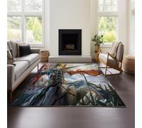 MeeTe Carpet Living Room FateStay Night Sofa Coffee Table Carpet High-end Light Luxury Floor Mat Bedroom Room Bedside Blanket Washable (FN 01,100x120cm)
