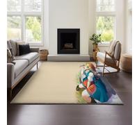 MeeTe Dragon Quest XI Carpet Living Room Wash-free Wipeable Waterproof Bedroom Floor Mat Bedside Solid Color Light Luxury High-end (DQ 01,120x160 cm)