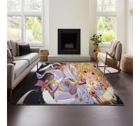 MeeTe Granblue Fantasy Living Room Carpet French Retro Home Full-covered Non-slip Mat Anti-cat Scratching Water-absorbing and Stain-resistant (GF 02,140x200cm)