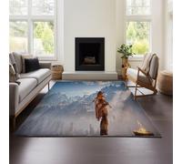 MeeTe Horizon Zero Dawn Rugs Living Room 120x160cm, Area Rugs for Bedroom, Machine Washable Anti Slip Soft Fluffy Shaggy Tie-dye Floor Carpet (HZD 02,100x150cm)