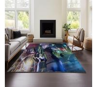 MeeTe Living Room Carpet, Heaven Burns Red Short Pile Carpets Decoration Fluffy Soft Washable & Anti-slip Modern Plain Carpet for Children's Room, Bedside Rug Mat (HBR 03,120x180cm)