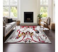 MeeTe Thickened Imitation Cashmere Azur Lane Carpet Nordic Moroccan Living Room Bedroom Sofa Coffee Table Blanket Ethnic Style American Country Retro (AZ 03,160x240 cm)