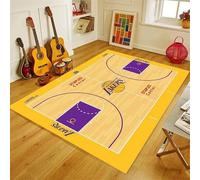 MeeTe Thickened Imitation Cashmere Football and Basketball Fields Carpet Nordic Moroccan Living Room Bedroom Sofa Coffee Table Blanket Ethnic Style American Country Retro (LA,120x180cm)