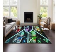 MeeTe Thickened Imitation Cashmere Rick Sanchez Carpet Nordic Moroccan Living Room Bedroom Sofa Coffee Table Blanket Ethnic Style American Country Retro (Rick 02,150x200 cm)
