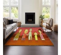 MeeTe Thickened Imitation Cashmere Rick Sanchez Carpet Nordic Moroccan Living Room Bedroom Sofa Coffee Table Blanket Ethnic Style American Country Retro (Rick 01,160x240 cm)