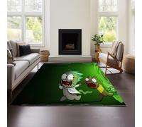 MeeTe Thickened Imitation Cashmere Rick Sanchez Carpet Nordic Moroccan Living Room Bedroom Sofa Coffee Table Blanket Ethnic Style American Country Retro (Rick 03,100x150 cm)