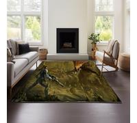 MeeTe Thickened Imitation Cashmere Starcraft Carpet Nordic Moroccan Living Room Bedroom Sofa Coffee Table Blanket Ethnic Style American Country Retro (SC 02,120x160cm)