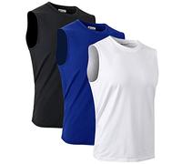 MeetHoo Men’s Tank Top, Sleeveless T Shirt Vest Tops Quick-Dry Sweatproof Sports Undershirt for Running Fitness Gym