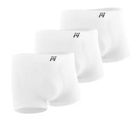 MeetHoo Mens Boxers with Elastic Waist, Soft Boxer Shorts Men, Comfort Fit Regular Underpants, Sports Underwear Men, Moisture Wicking, Breathable Running Boxers White