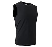 MeetHoo Men's Compression Shirt Slimming Sleeveless Shapewear Men Vest Seamless Undershirt Body Shaper Tank Top Workout Sport Black