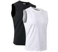 MeetHoo Mens T1 Shirt, Black+white, L UK