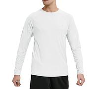 MeetHoo Men's Rash Vest, Rash Guard UPF 50+ UV Swim Shirt Top Quick Dry Sun Protection Long Sleeve Tee for Surfing Running Swimming