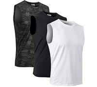 MeetHoo Men’s Tank Top, Sleeveless T Shirt Vest Tops Quick-Dry Sweatproof Sports Undershirt for Running Fitness Gym