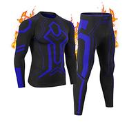 MeetHoo Men's Thermal Underwear Set, Base Layer Long Sleeve Top Long Johns Compression Shirt Bottom Suit Winter Warm Running Sport