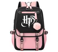 Meetiger Children's Book Bag 3D Printing Harry Magic Backpack Teenagers Leisure/Study/Trip Rucksack with USB Charging Port Pink-A