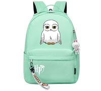 Meetiger Cute White Owl Hedwig Backpack Harry Magic School Bag Ladies Youth Children Travel Rucksack Green
