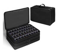 Meetikar Miniatures Storage Case Compatible with 40k and DND Miniature, 120 Slot Miniatures Transport Case with 3 Foam Inserts Suitable for 20 mm to 32 mm Miniature, black, 39 x 29 x 14 cm, 120 slot