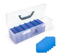Meetikar Trading Card Storage Box Compatible with 200+ Toploaders 1000+ Magic Commander, Yugioh, TCG Cards, Toploader Storage Box Includes 5 movable Dividers fit for MTG Card Storage (1)