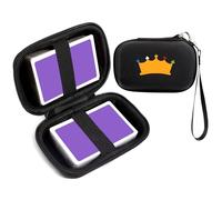 Meetikar Travel Card Games Case Compatible with Card Games Set, Hard Carrying Card Case for UNO and Phase 10 Playing Card Case (Not Including Cards) (Black)