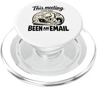 Meeting Could Have Been An Email Funny Dinosaur Office PopSockets PopGrip for MagSafe