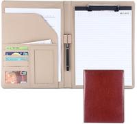 Meeting Folder, A4 Size Clipboard Interview Conference Legal Document Organizer for Women/Men(Bruin)