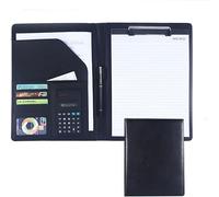 Meeting Folder, A4 Size Clipboard Interview Conference Legal Document Organizer for Women/Men(Svart)