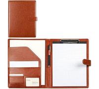 Meeting Folder, Clipboard Folder for Legal Pad Holder A4 Writing Pad for Business School Office Conference Clip Boards(Bruin)