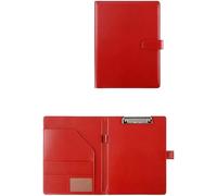 Meeting Folder, Clipboard Folder Legal Pad Holder Letter Size A4 Writing Pad for Business School Office Conference Clip Boards(Rood)