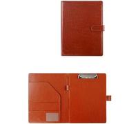 Meeting Folder, Clipboard Folder Legal Pad Holder Letter Size A4 Writing Pad for Business School Office Conference Clip Boards(Bruin)