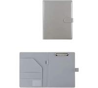 Meeting Folder, Clipboard Folder Legal Pad Holder Letter Size A4 Writing Pad for Business School Office Conference Clip Boards(Light Gray)