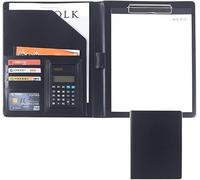 Meeting Folder, Executive File Legal Document Organizer for Men Women(Svart)
