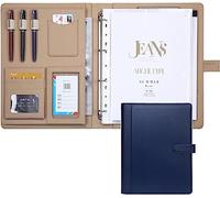 Meeting Folder, Executive File Legal Document Organizer with Pockets for Men Women(Blue)