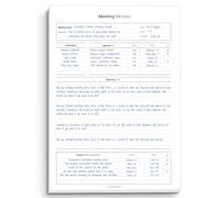 Meeting Minutes Note Taking Professional Notepad | Plan, Record and Track Actions, Agendas from all your Important Meetings Desk Pad | 50 Undated Tear Away Sheets A4 | Mono