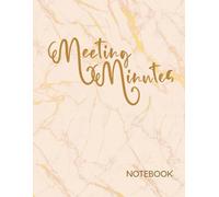 Meeting Minutes Notebook: Cute Pink Meeting Notebook for Recording Minutes with Room for Notes & Action Items