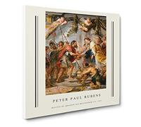 Meeting Of Abraham And Melchizedek By Peter Paul Rubens Canvas Print | Gallery Wrapped 30mm Frame Wall Art | 14x14 inches | Ready to Hang | Classic Picture | Living Room Bedroom Lounge Office