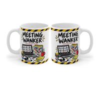 Meeting W*nker Mug - Funny Hobby Mug, Rude Funny, Novelty, Gift | Dishwasher and microwave safe, 11oz ceramic, printed both sides