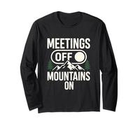 Meetings Off Mountains On Nature Hiking Long Sleeve T-Shirt