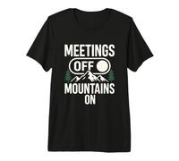 Meetings Off Mountains On Nature Hiking Premium T-Shirt