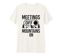 Meetings Off Mountains On Nature Hiking Premium T-Shirt
