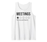 Meetings One Star Too Many Participants Would Not Recommend Tank Top