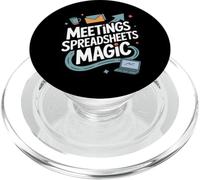 Meetings Spreadsheets Magic Entrepreneur Humor PopSockets PopGrip for MagSafe