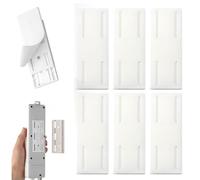 Meetitsneeds Adhesive Punch-Free Socket Holder, Adhesive Punch-Free Socket Holder, 2025 New Self-Adhesive Desktop Sockets Fixer, Strong Wall Mount Power Strip Organizer for Space-saving (white*6)
