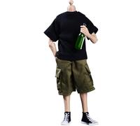 Meetoget 1/12 Scale Male Figure Doll Overalls Workwear Trunks Pants Clothes for 6 inch Action Figure PM004US，Army Green