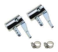MEETOOT 1/4-Inch Locking All-Metal Air Chuck, Mini Portable Tire Inflator Chuck, Hose End with Barbed Connector for Hose Repair and Inflation - 2-Pack