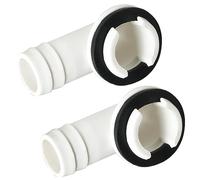 MEETOOT 2pcs 20mm Air Conditioner Drain Hose Connector Conduct Condensate Plug Teeth Seal Elbow Fitting for Window AC Unit Mini Split Frigidaire