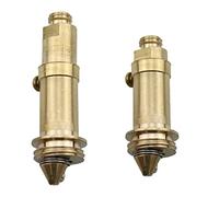 MEETOOT 2pcs Brass Spring Plug/Bounce Valve Basin Waste Easy Pop Up Click Clack Plug Bolt Replacement for Most Sink Barth Tub Basin Drain Stopper, Spring Mechanism